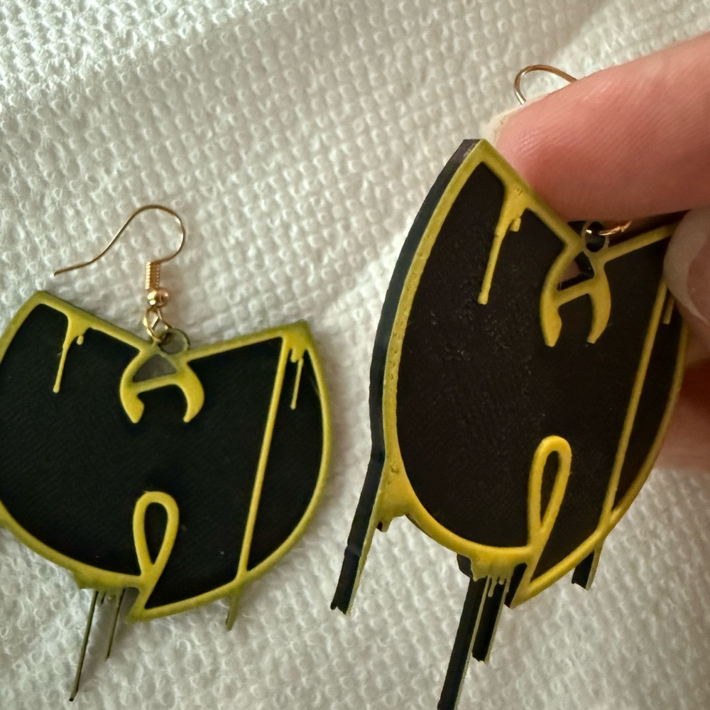 Wu Tang Clan Earrings rap hip hop nyc forever wutang school New York graffiti - Picture 2 of 2